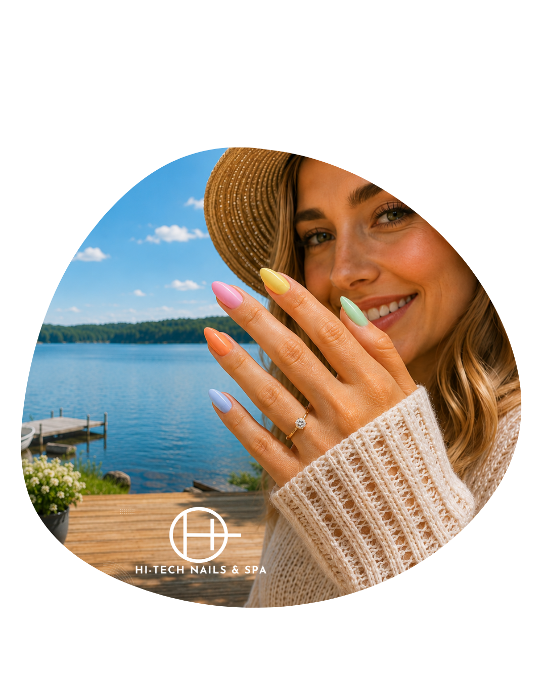 Manicured hands at HiTech Nails & Spa